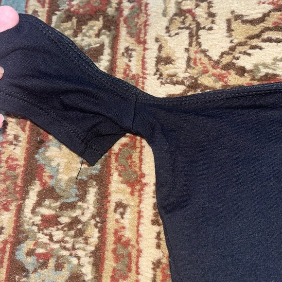 Aerie off the shoulder black crop top - Picture 6 of 6